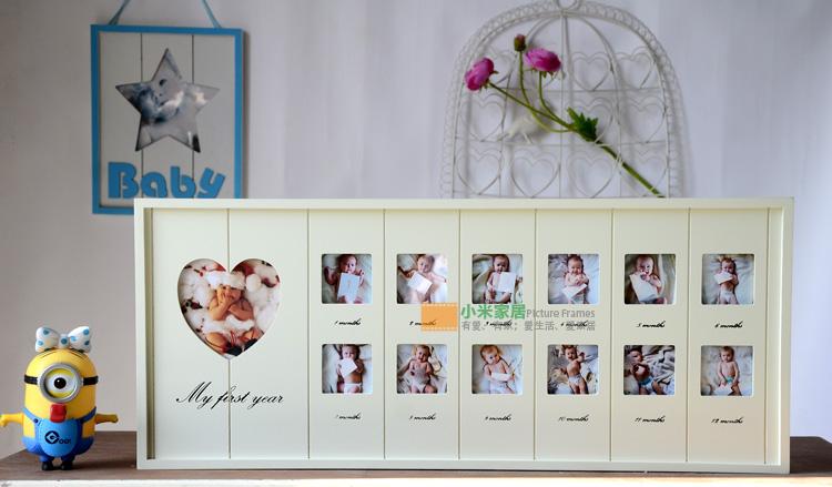 心形儿童宝宝成长记录一周年周岁礼物 挂墙大
